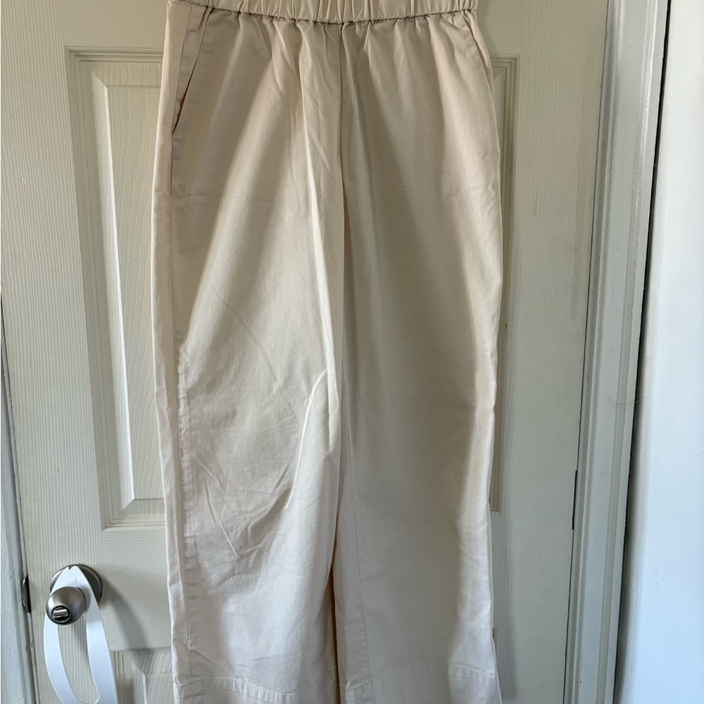 SALE Everlane Cream Wide-Leg Easy Pant